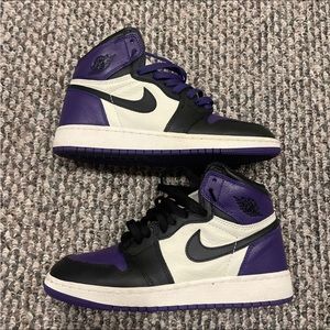 Air Jordan 1 Retro High OG GS Court Purple 5.5Y/7W